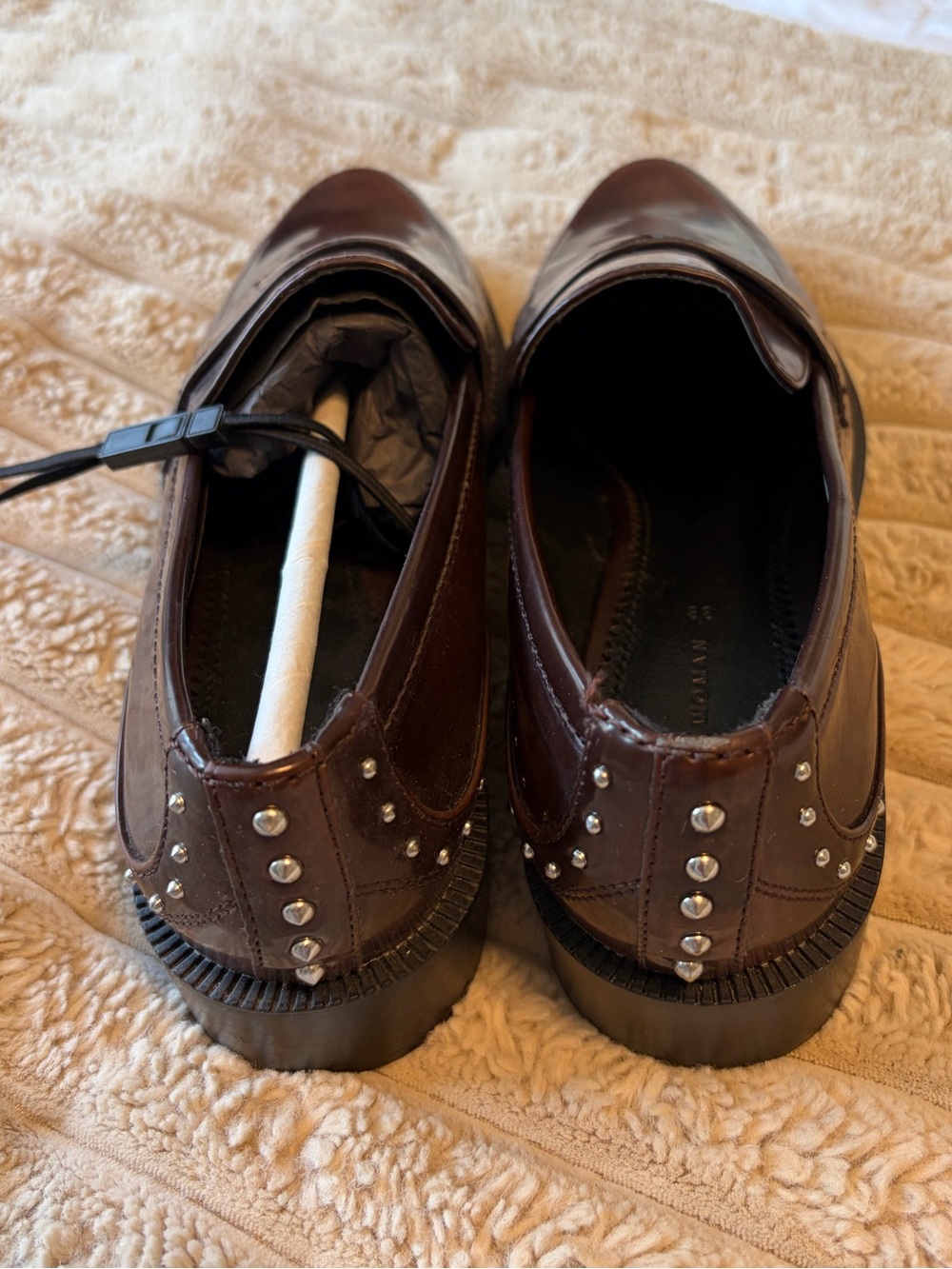 Zara Women’s Brown Leather Loafers - Picture 5 of 10